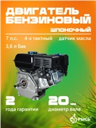 РЫСЬ Двигатели шпоночные 20 мм 20 мм (LYNX) шпоночный 20мм